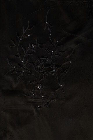 Black Embroidered Pure Viscose Saree thumbnail image number null