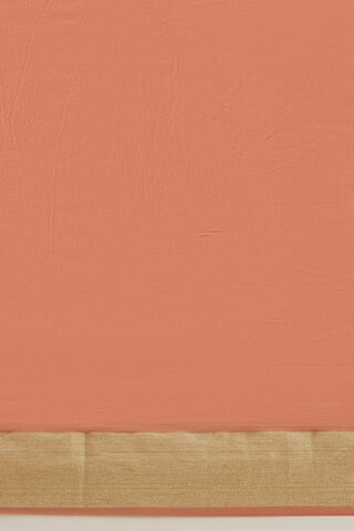 Light Orange Pure Georgette Woven Saree thumbnail image number null