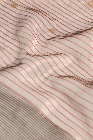 Dark Red Woven Pure Silk Tissue Chanderi Saree thumbnail image number null