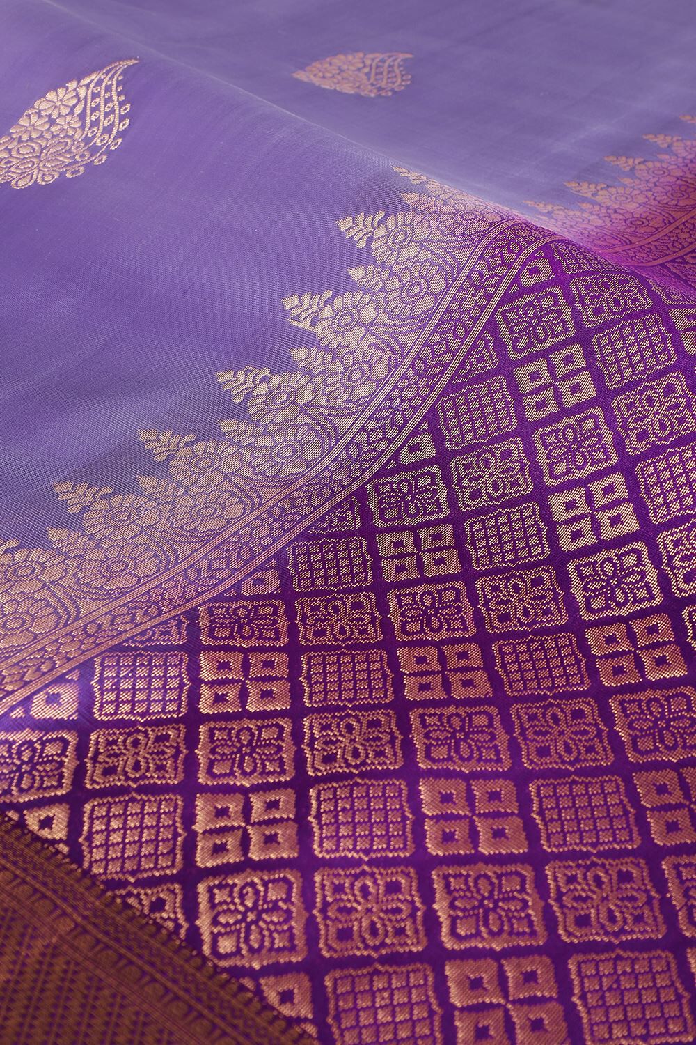 Light Violet Woven Silk Viscose Saree image number null