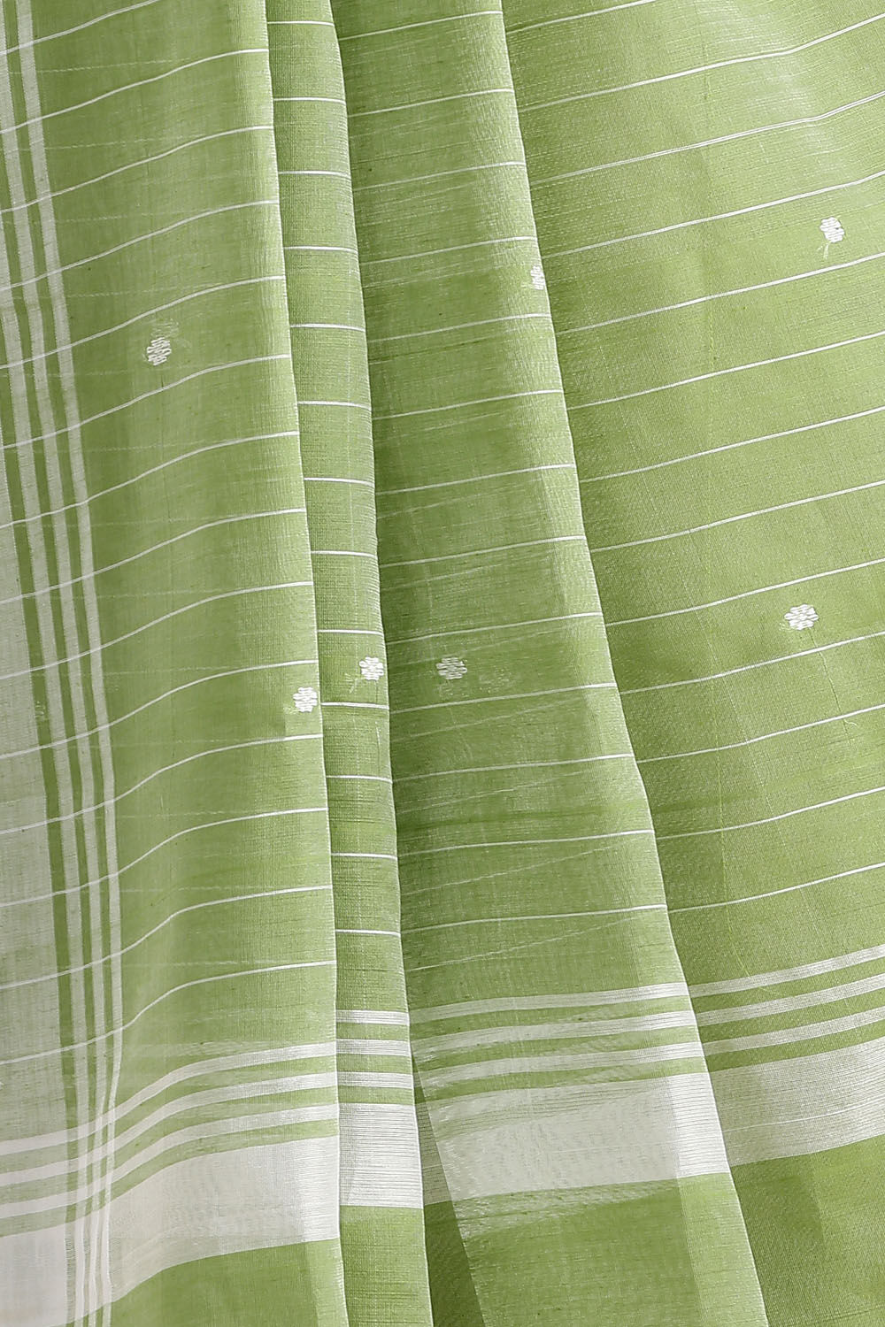 Green Pure Silk Cotton Chanderi Saree image number null