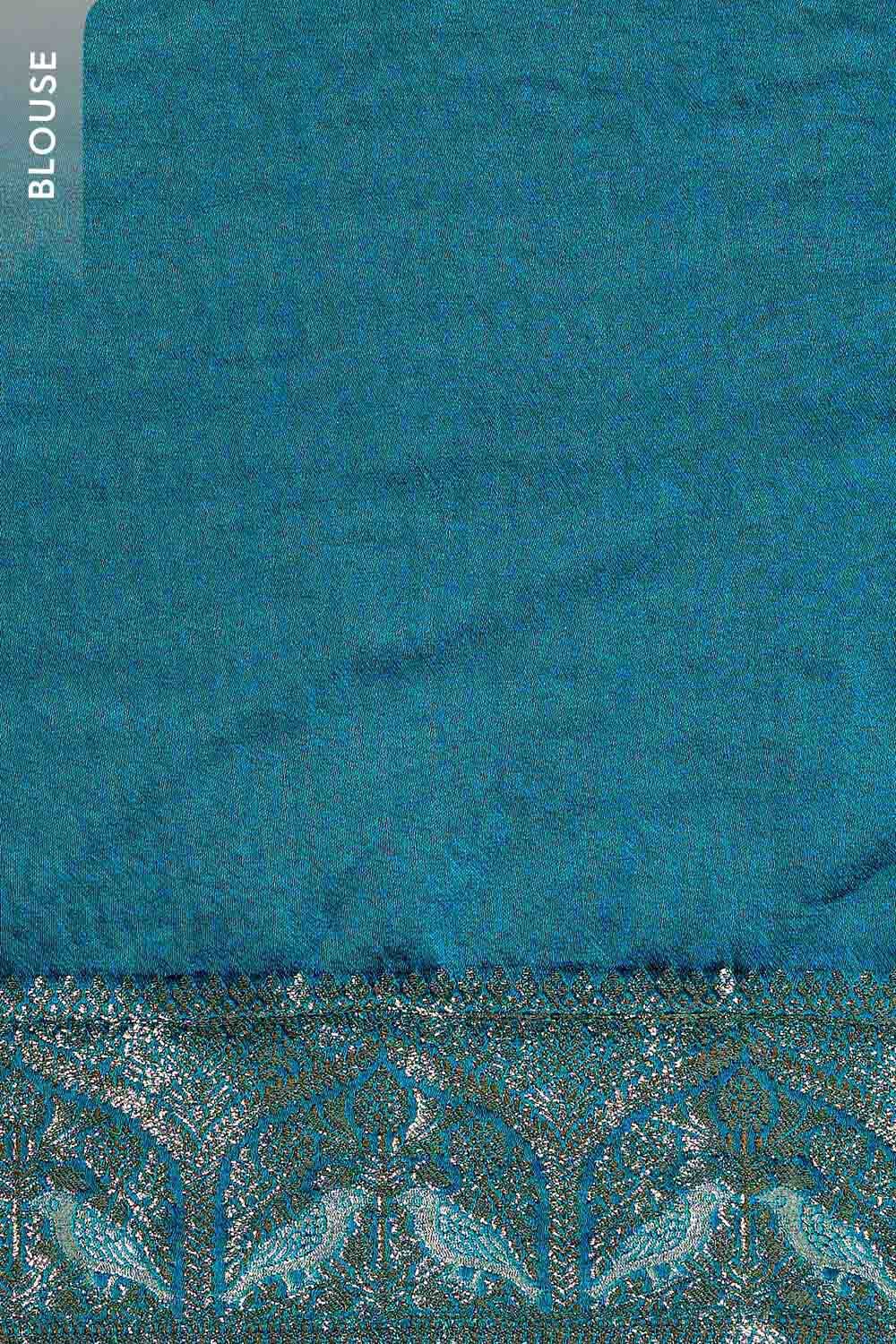 Dark Green Woven Viscose Saree image number null
