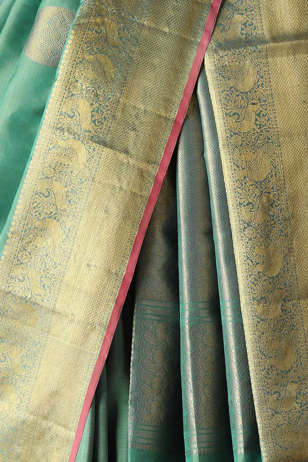 Light Blue Pure Silk Kanjivaram Saree image number null