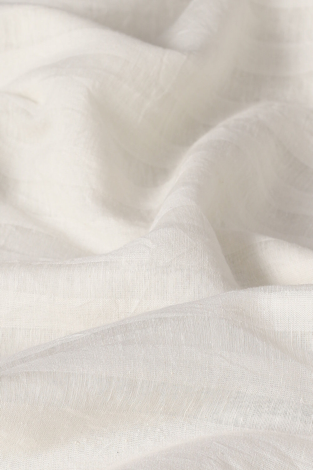 White Pure Silk Cotton Bengal Saree image number null