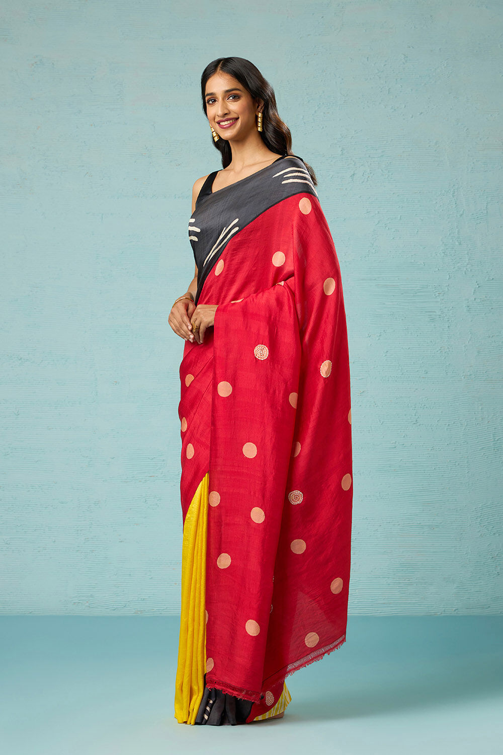 Multicoloured Chattisgarh Pure Silk Hand Painted Saree image number null