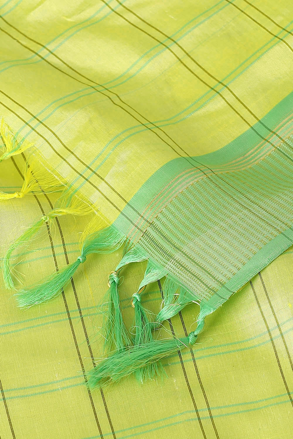 Yellow Pure Silk Kanjivaram Saree image number null