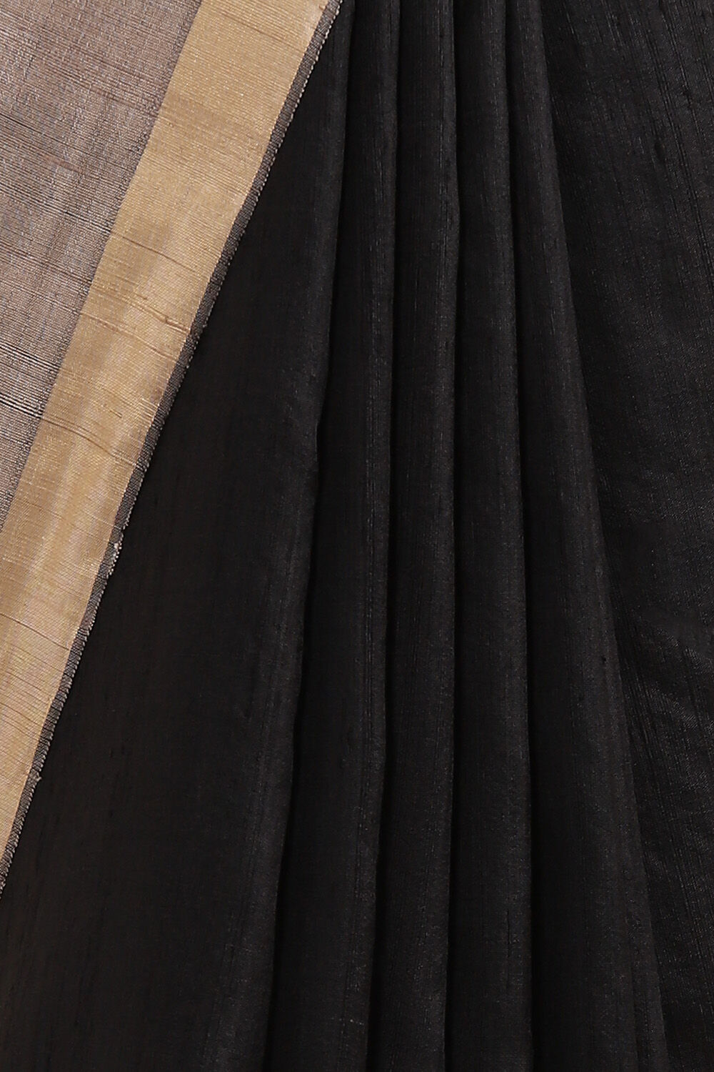 Black Pure Silk Woven Saree image number null