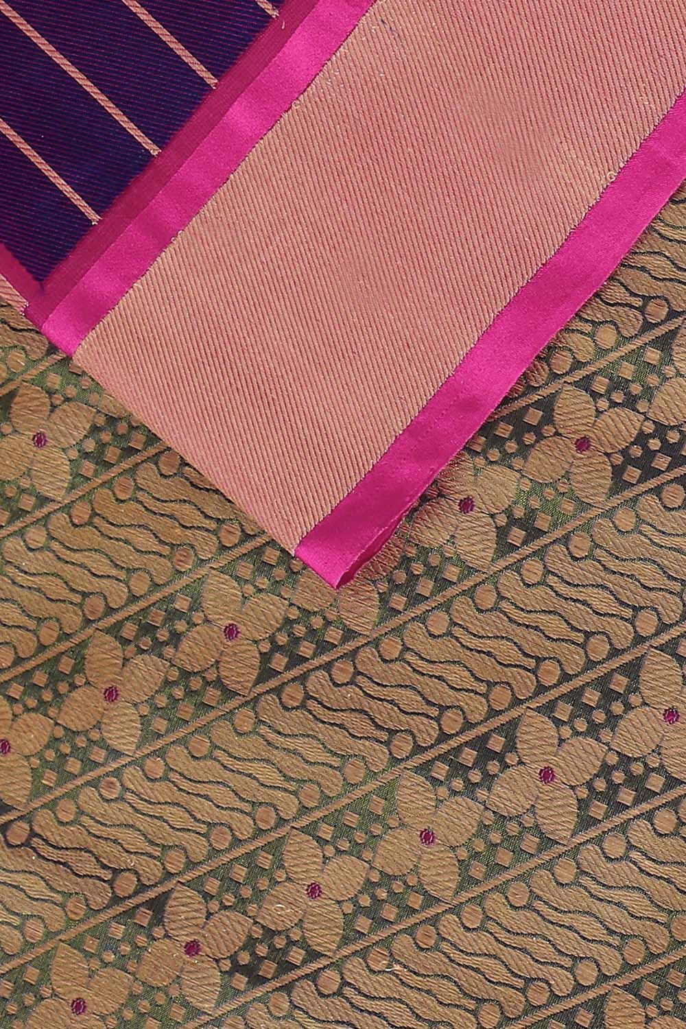 Blue Pure Silk Banarasi Brocade Saree image number null