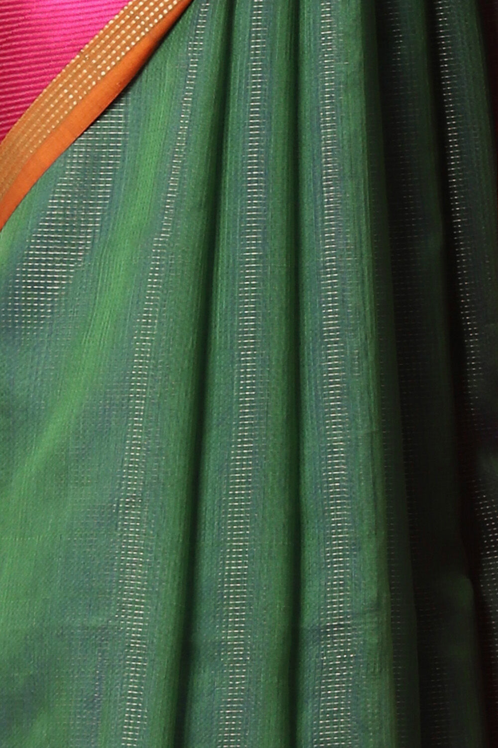 Green Pure Silk Cotton Maheswari Saree image number null