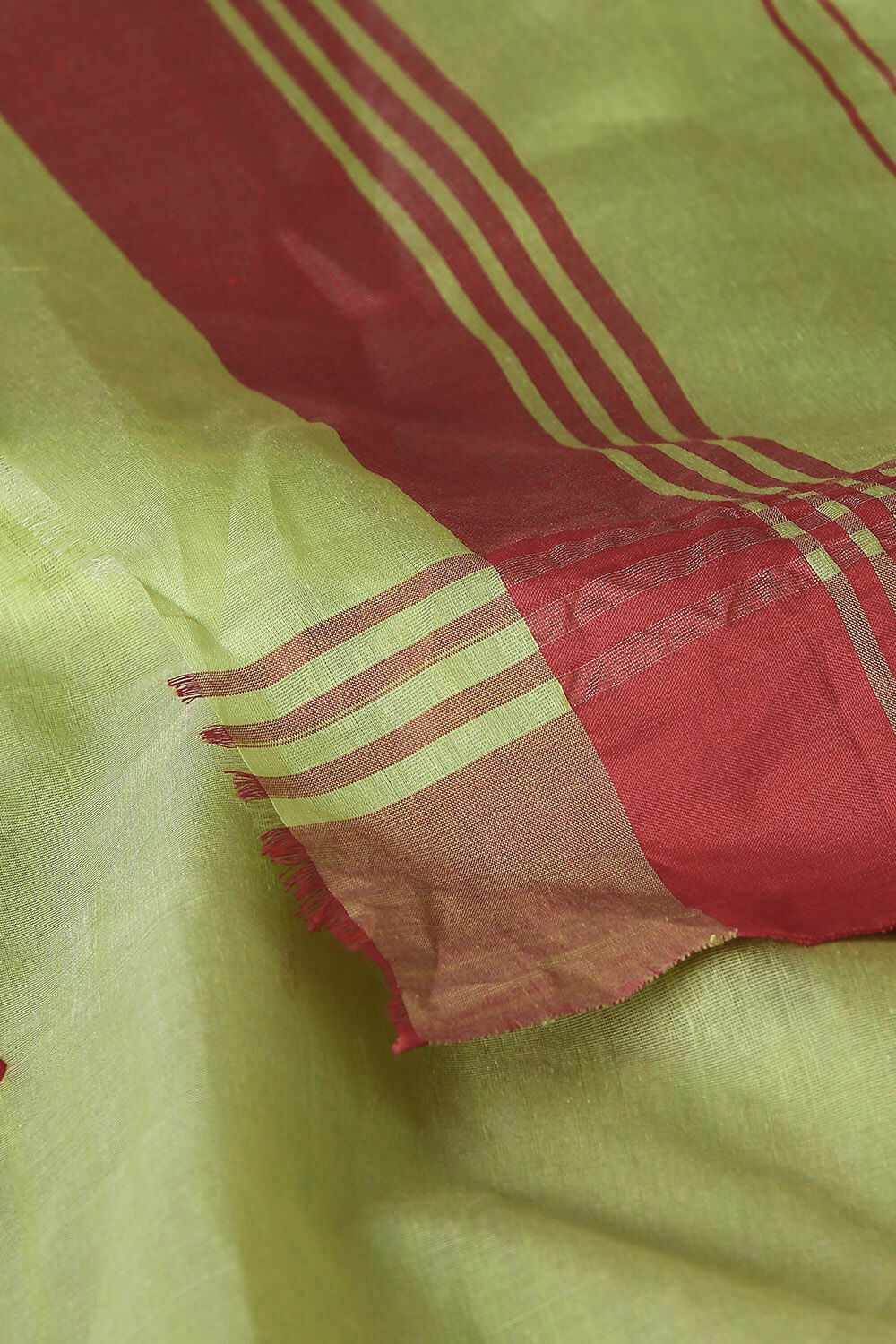 Green Pure Silk Cotton Chanderi Saree image number null