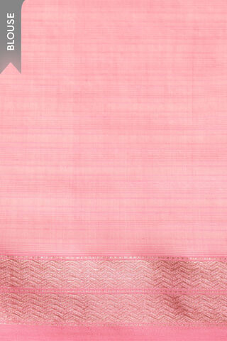 Light Pink Woven Pure Silk Cotton Maheshwar Saree thumbnail image number null