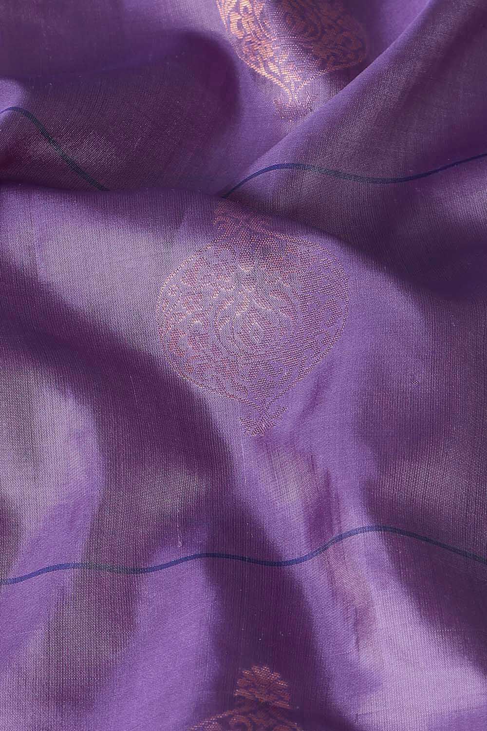 Light Violet Pure Silk South Saree image number null