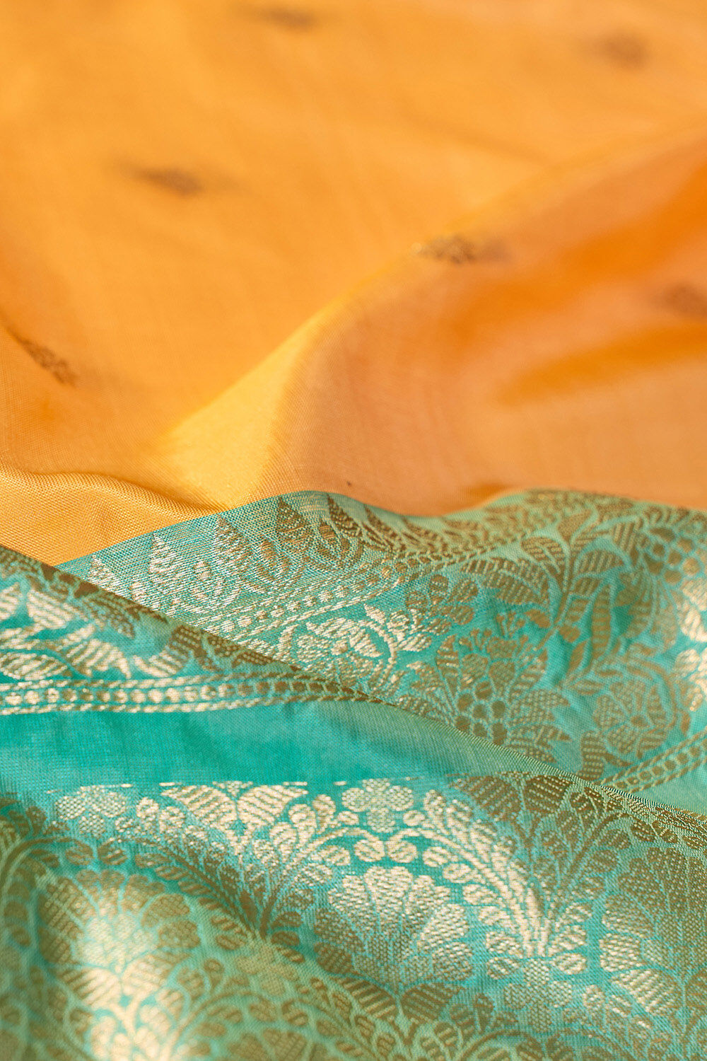 Light Yellow Silk Viscose Cutwork Banaras  Saree image number null