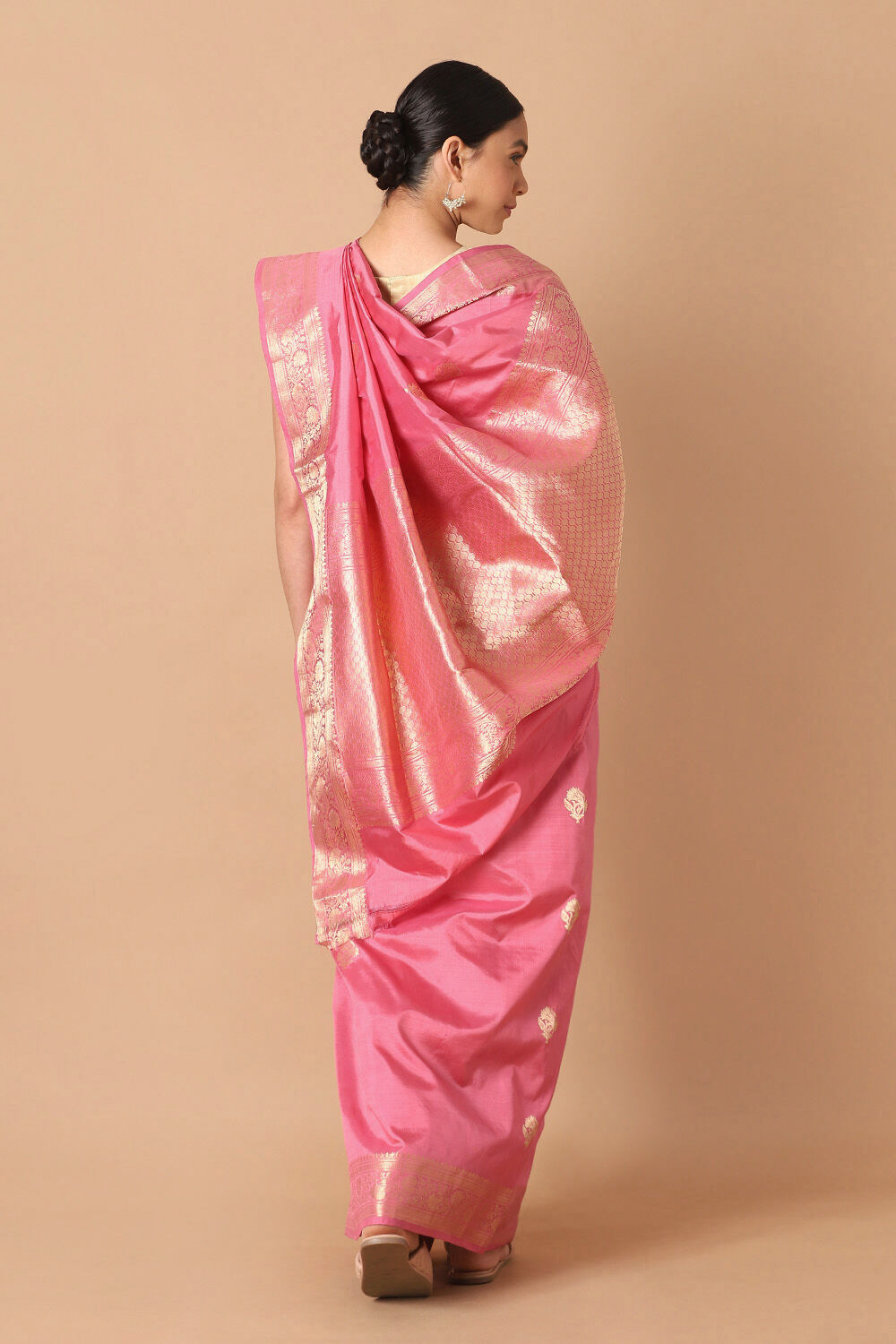 Pink Pure Silk Banarasi Saree image number null