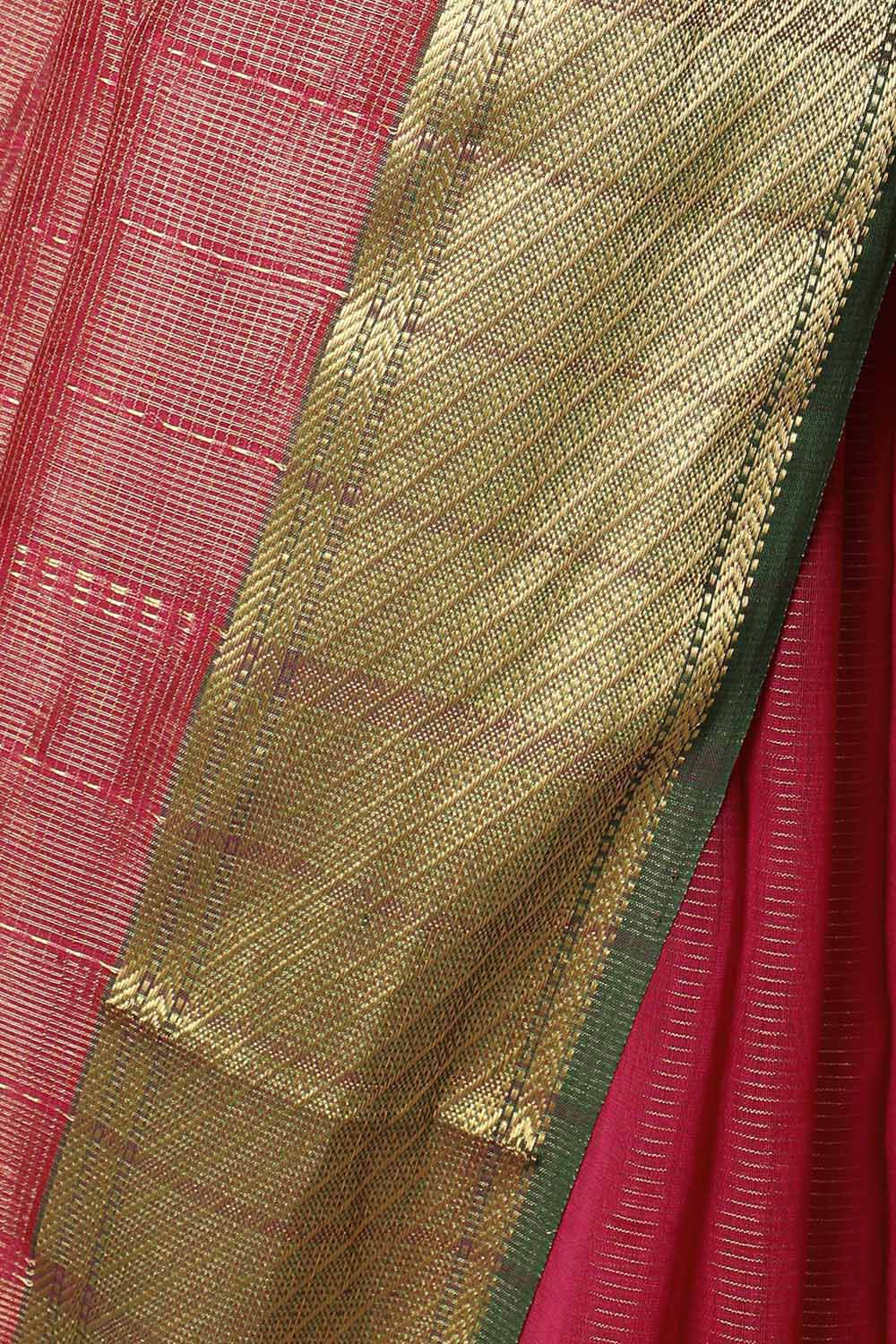 Pink Pure Cotton Tissue Maheswari Saree image number null