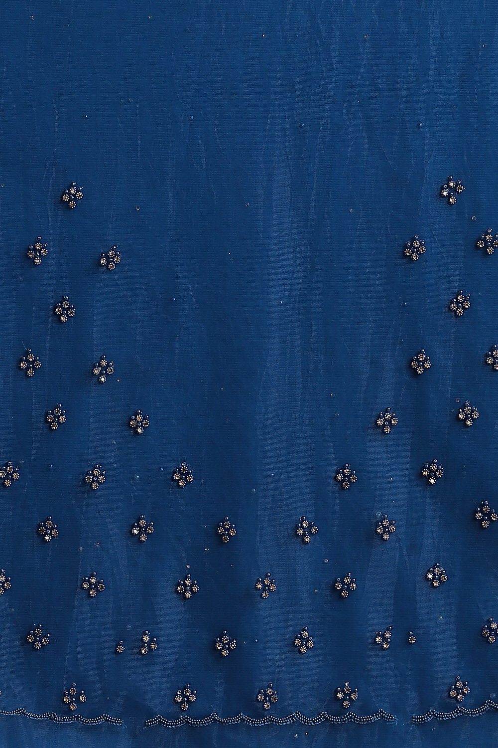 Blue Pure Embroidered Saree image number null