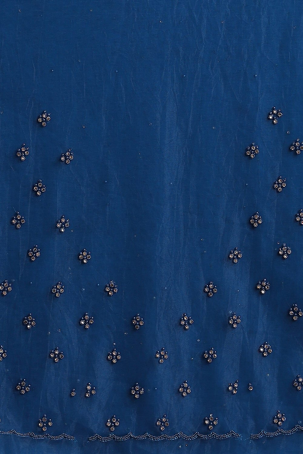 Blue Pure Embroidered Saree image number null