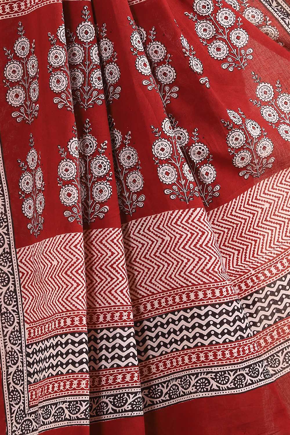 Off Pure White Cotton Bagh Printed image number null