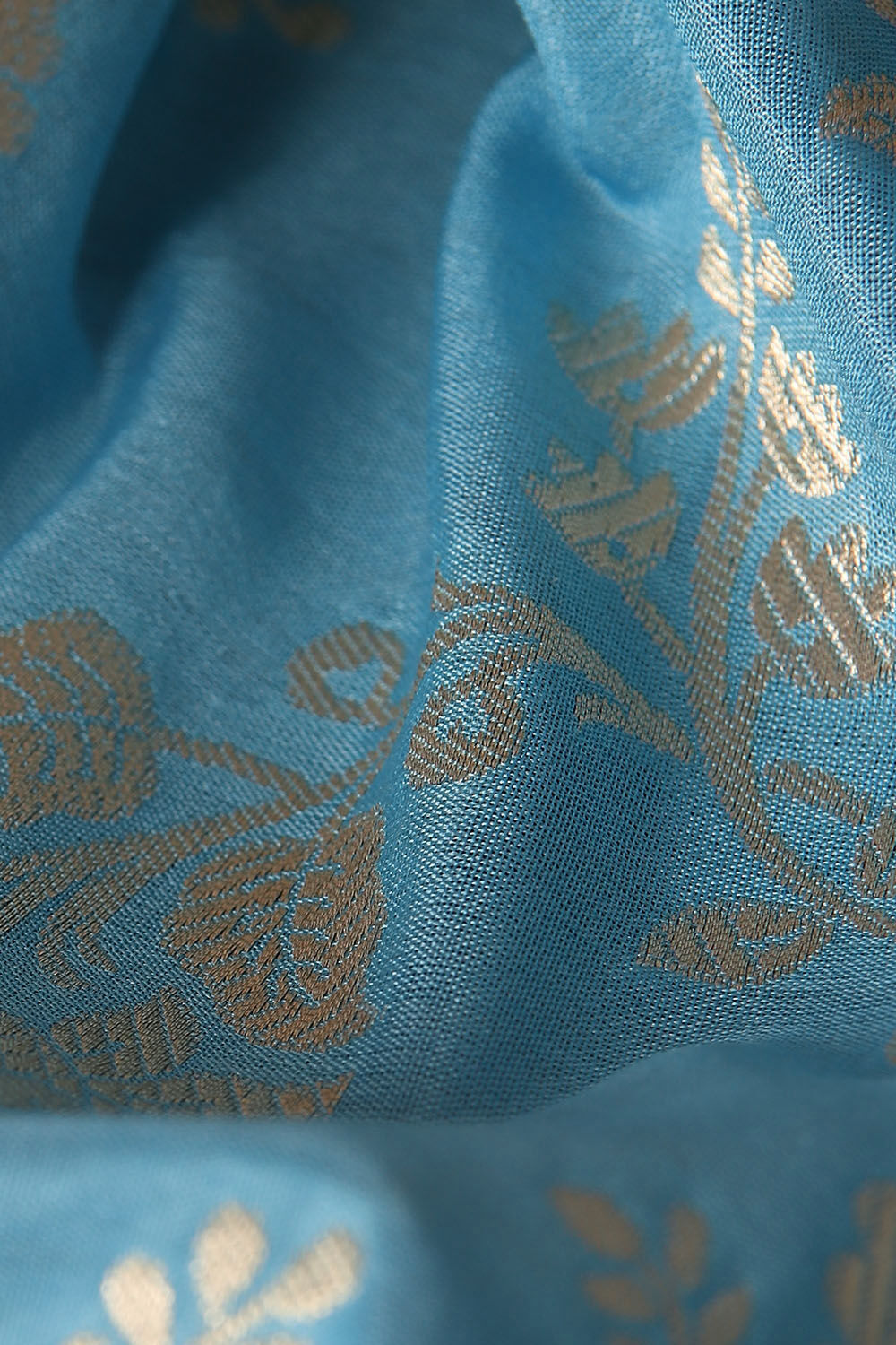 Light Blue Pure Silk Banarasi Saree image number null