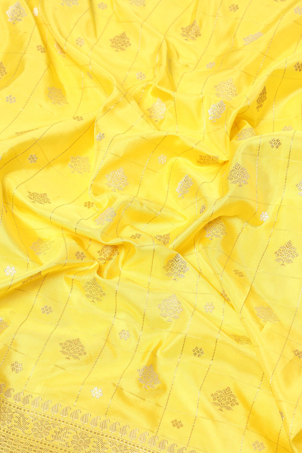 Light Yellow Pure Silk Banarasi Saree image number null