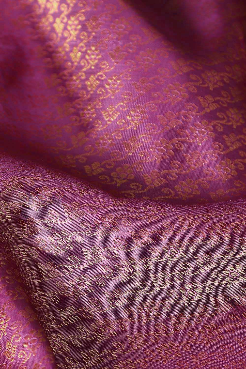Dark Pink Pure Silk Kanjivaram Saree image number null