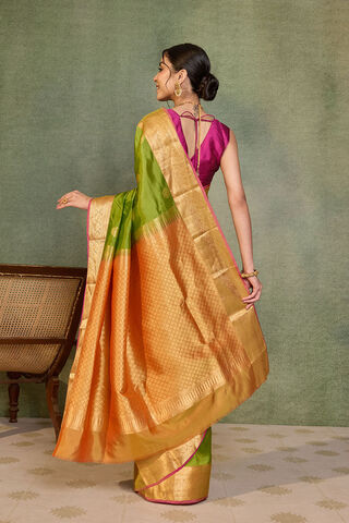Green Woven Apsara Silk Viscose Saree thumbnail image number null