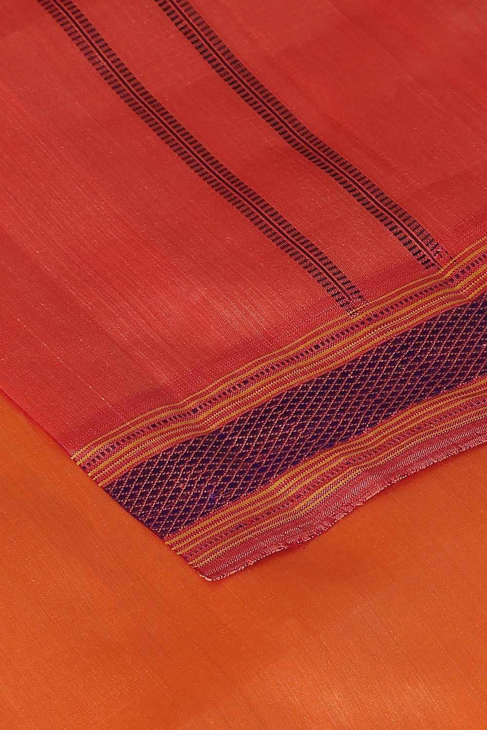 Orange Pure Silk Kanjivaram Saree image number null