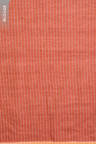 Dark Orange Bengal Pure Cotton Jamdani Saree thumbnail image number null
