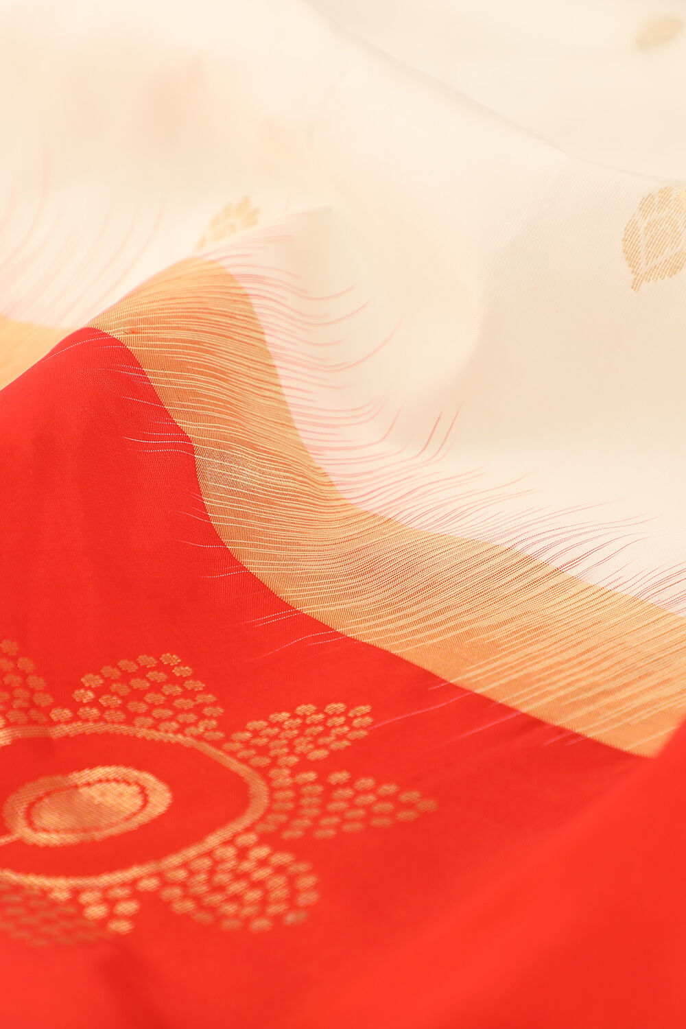 Off White Woven Pure Soft Silk Saree image number null