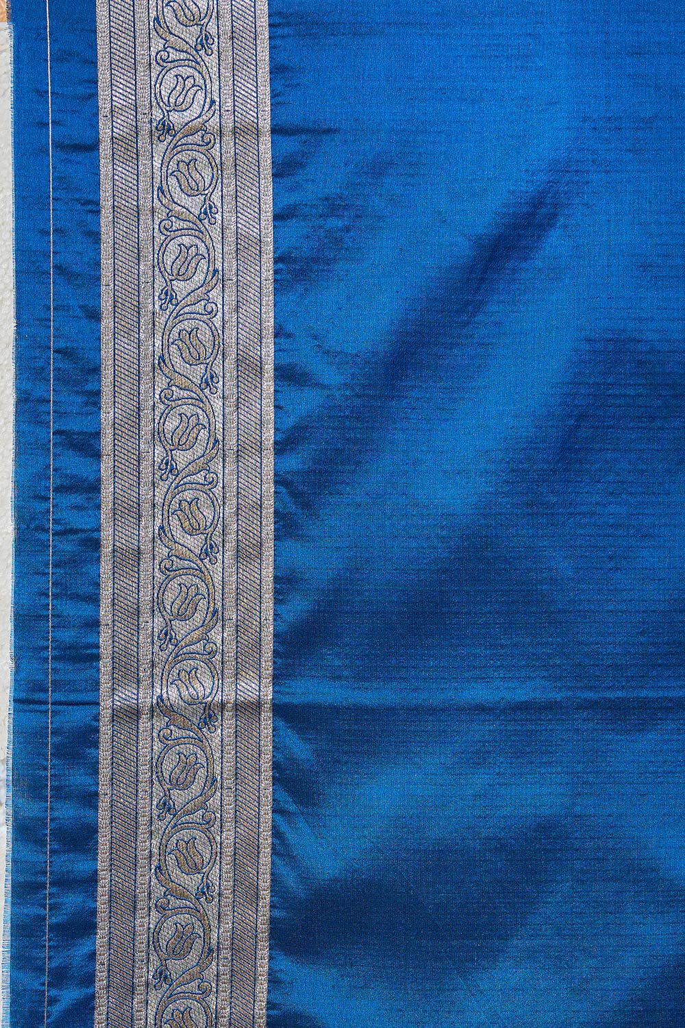 Blue Pure Silk Tissue Brocade Banarasi Saree image number null
