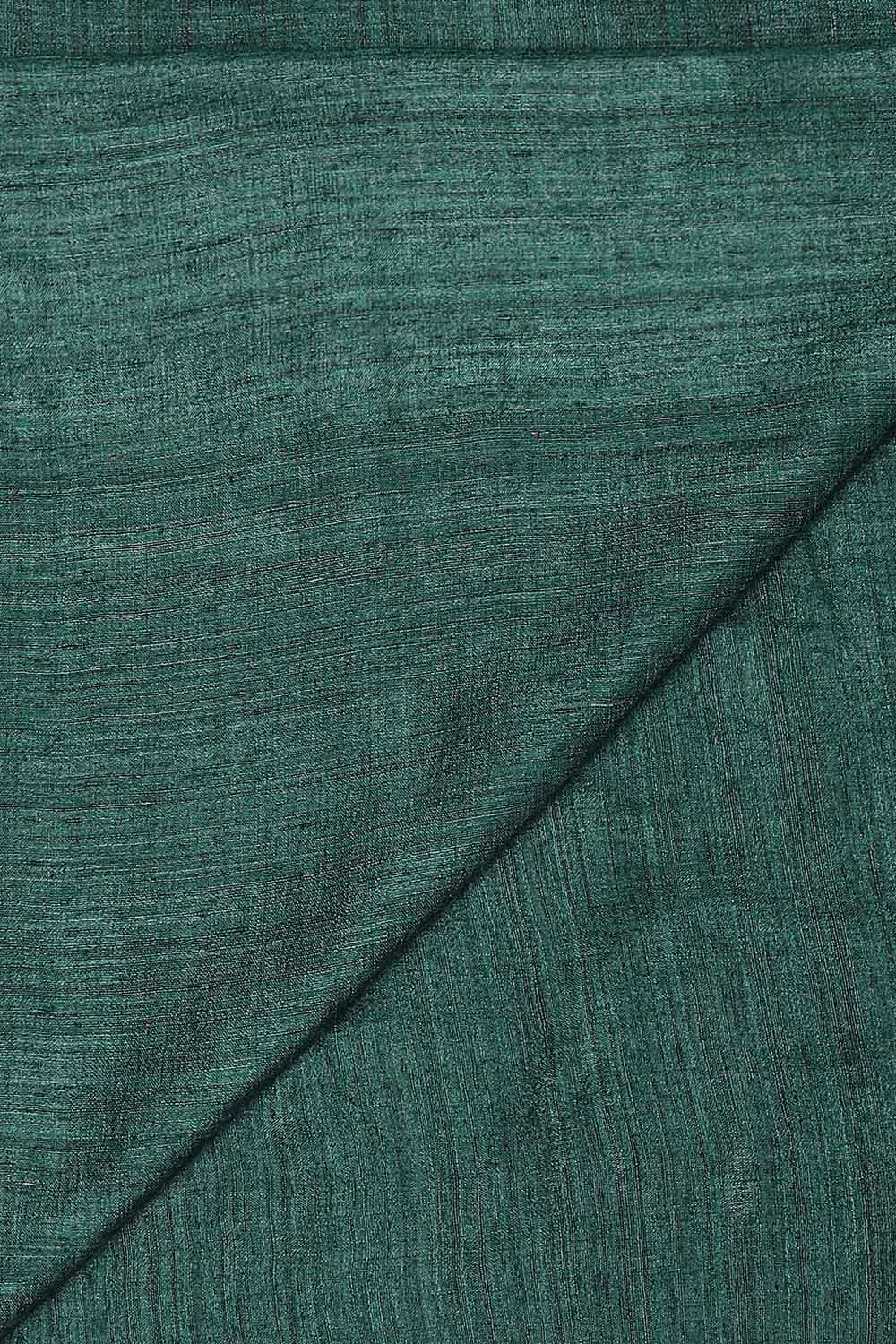Dark Pure Green Silk Tussar Jamdani image number null
