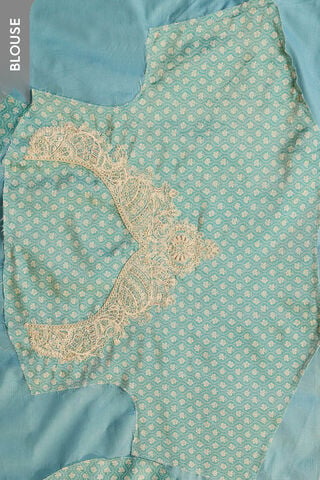 Blue Viscose Tissue Embroidered Saree thumbnail image number null