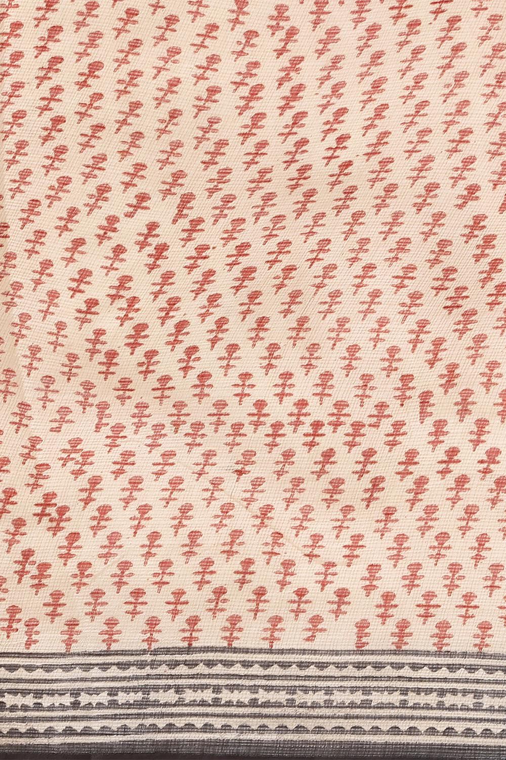Off Pure White Kota Bagru Printed image number null
