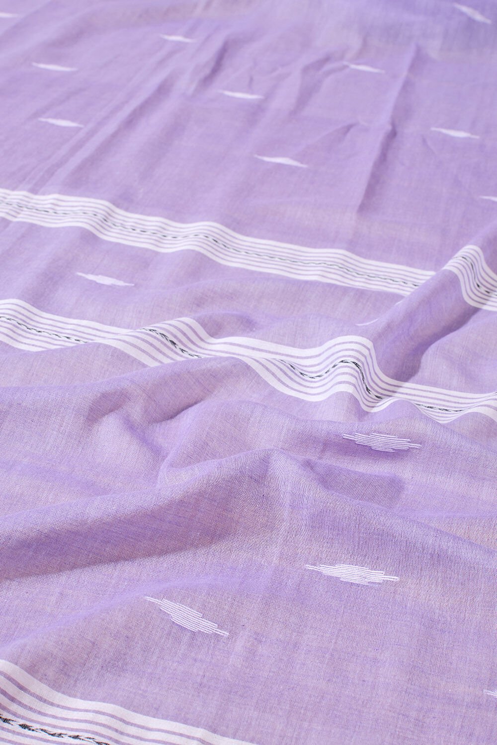 Light Violet Bengal Pure Cotton Jamdani Saree image number null