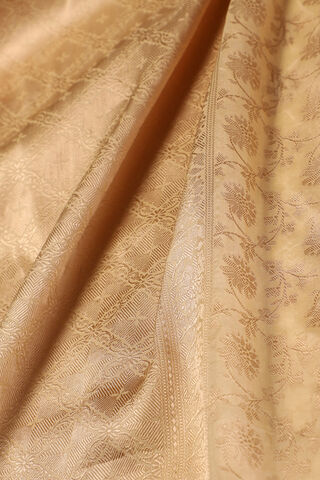 Off White Pure Silk Woven Banarasi Saree thumbnail image number null
