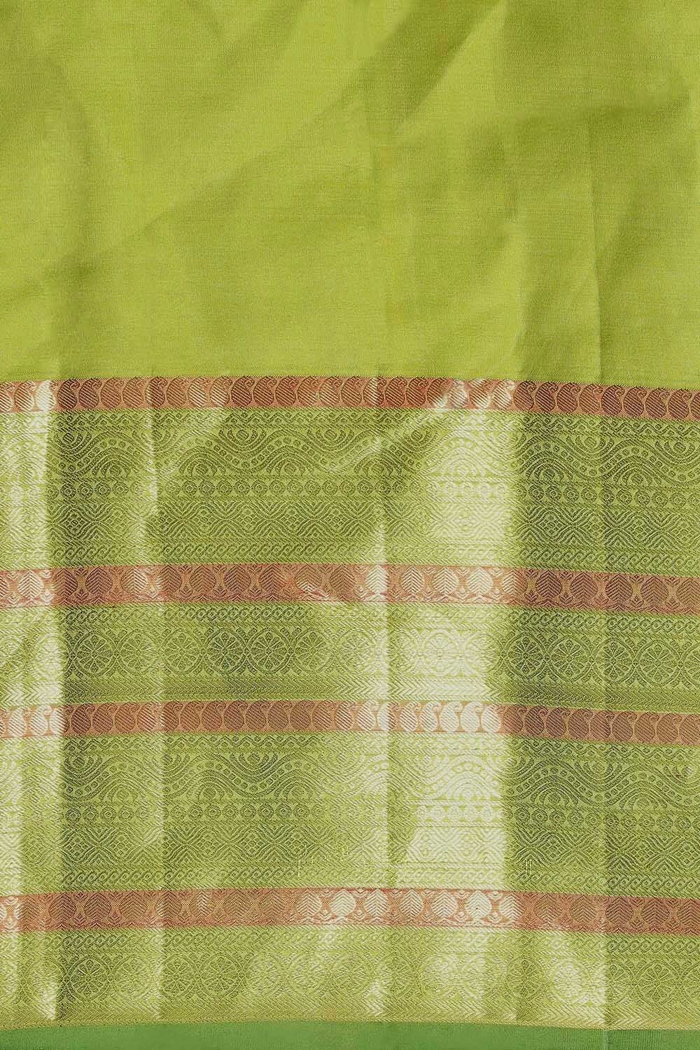 Light Yellow Pure Silk Kanjivaram inspired Saree image number null