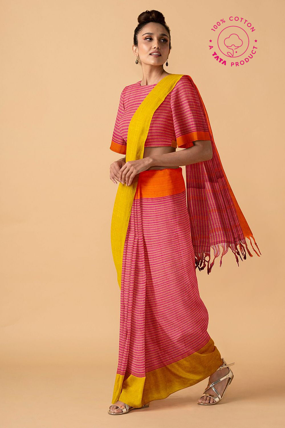Multicolored Pure Cotton Naranyanpet Saree image number null