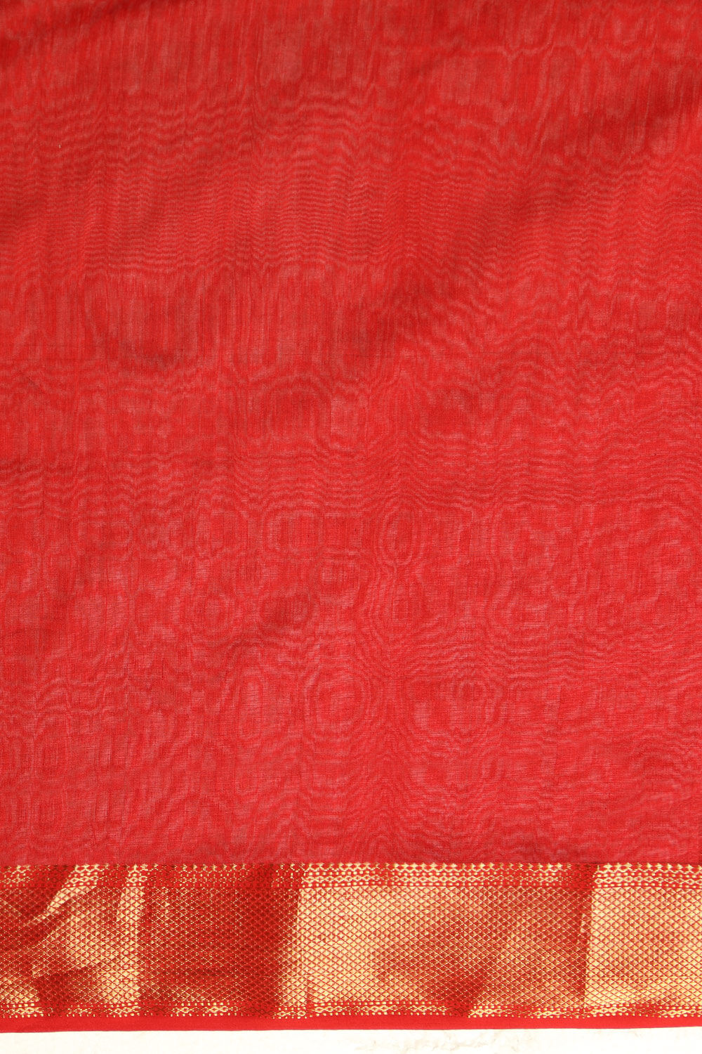Red Pure Silk Cotton Woven Maheshwari Saree image number null