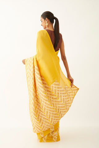 Orange Pure Organza Tissue Printed Saree thumbnail image number null