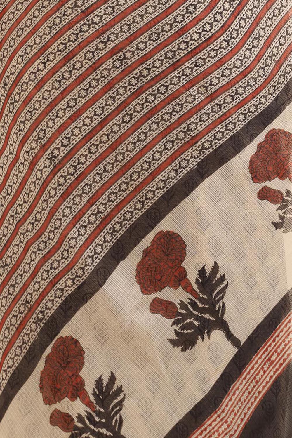 Off Pure White Kota Bagru Printed image number null
