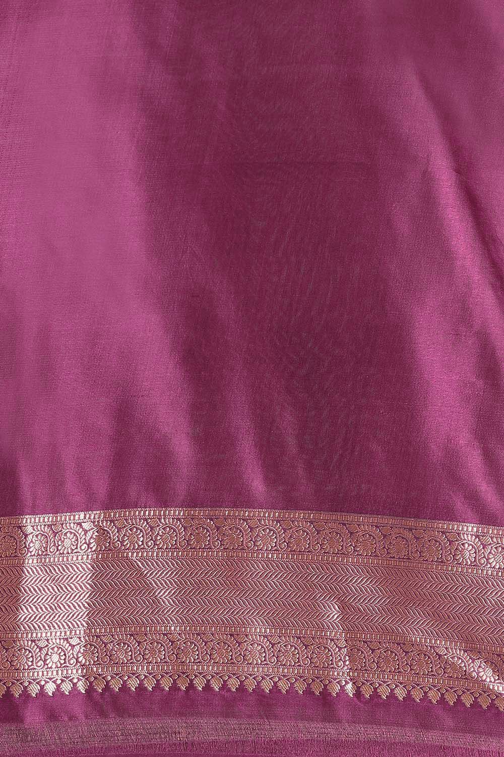 Violet Pure Silk Banarasi Saree image number null