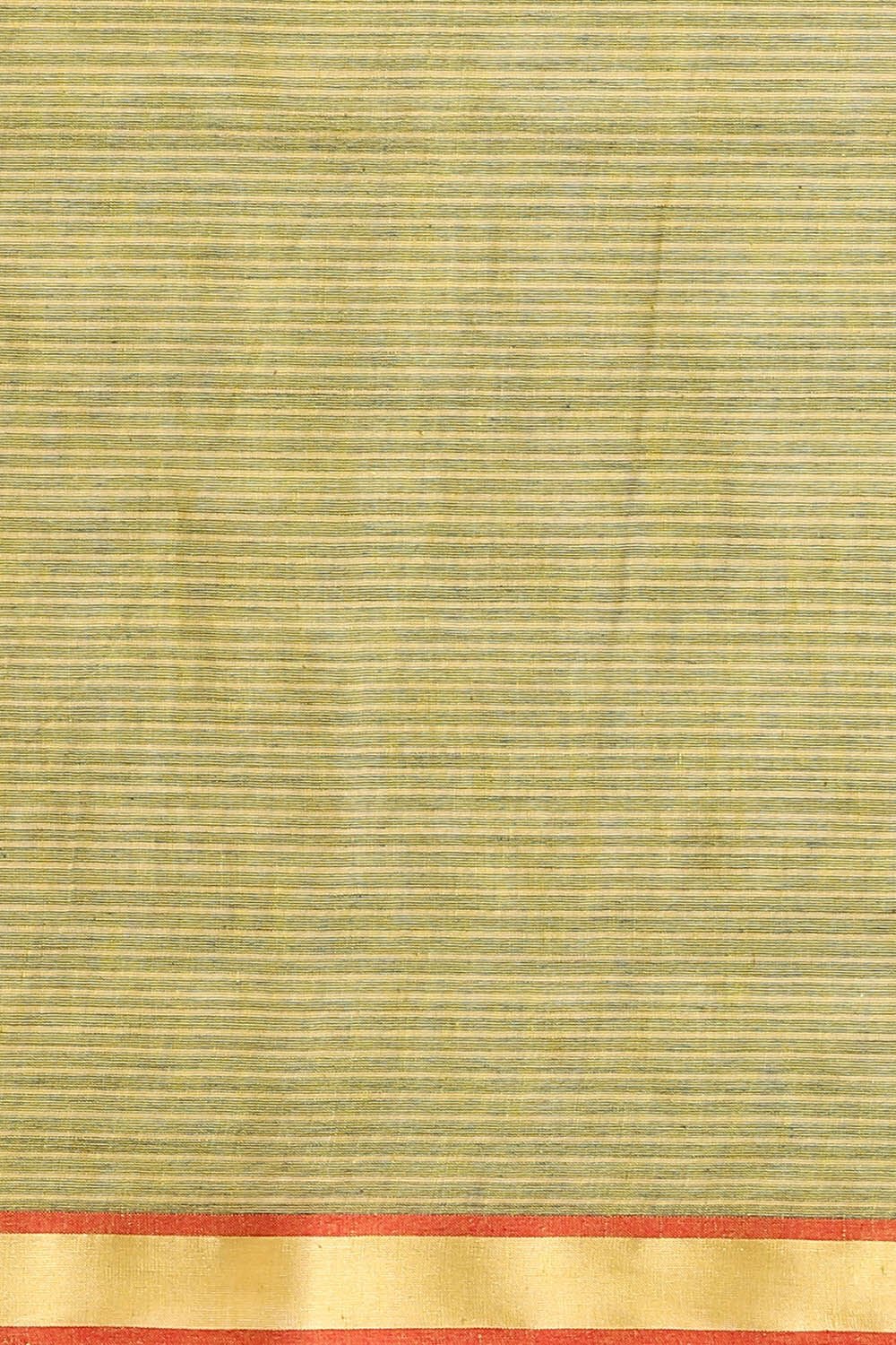 Green Pure Silk Cotton Bengal Saree image number null