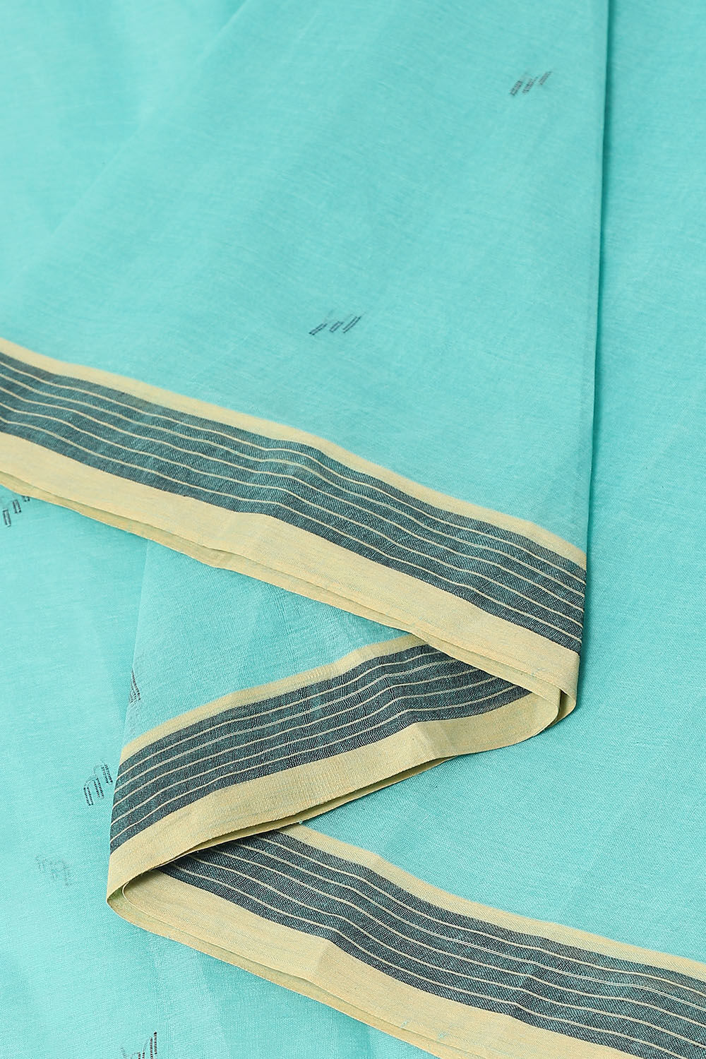Blue Pure Cotton Bengal Saree image number null