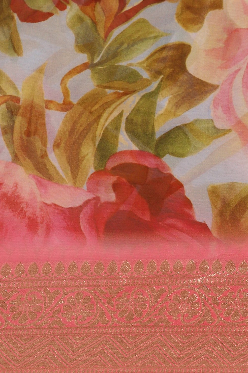 Blue Viscose Pure Georgette Banarasi Saree image number null