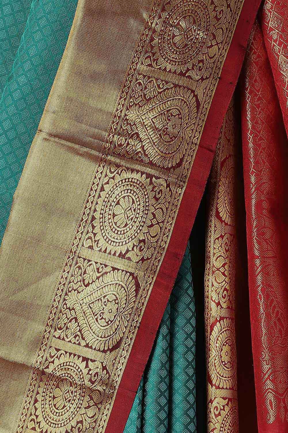 Blue Pure Silk Kanjivaram Saree image number null