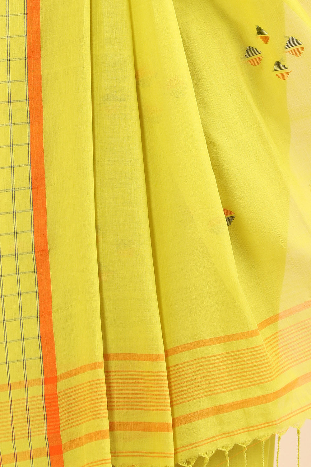 Light Green Pure Cotton Jamdani Saree image number null