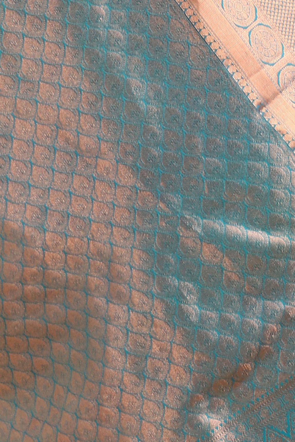 Blue Pure Silk Kanjivaram inspired Saree image number null