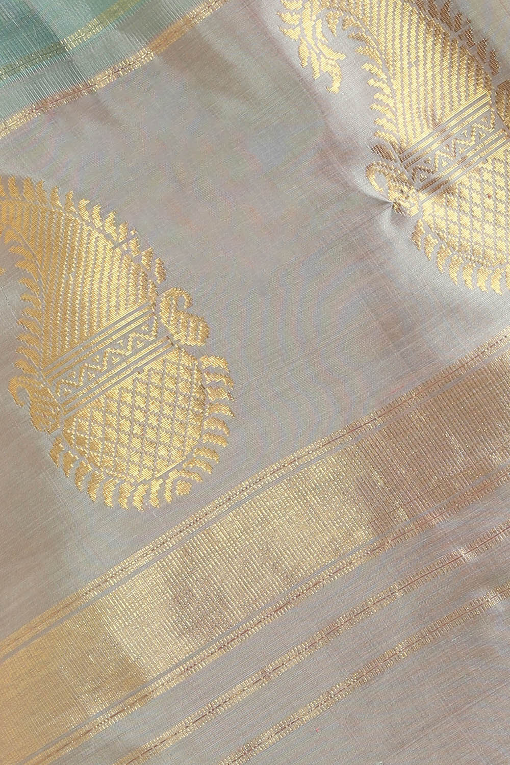 Light Green Pure Silk Kanjivaram Saree image number null
