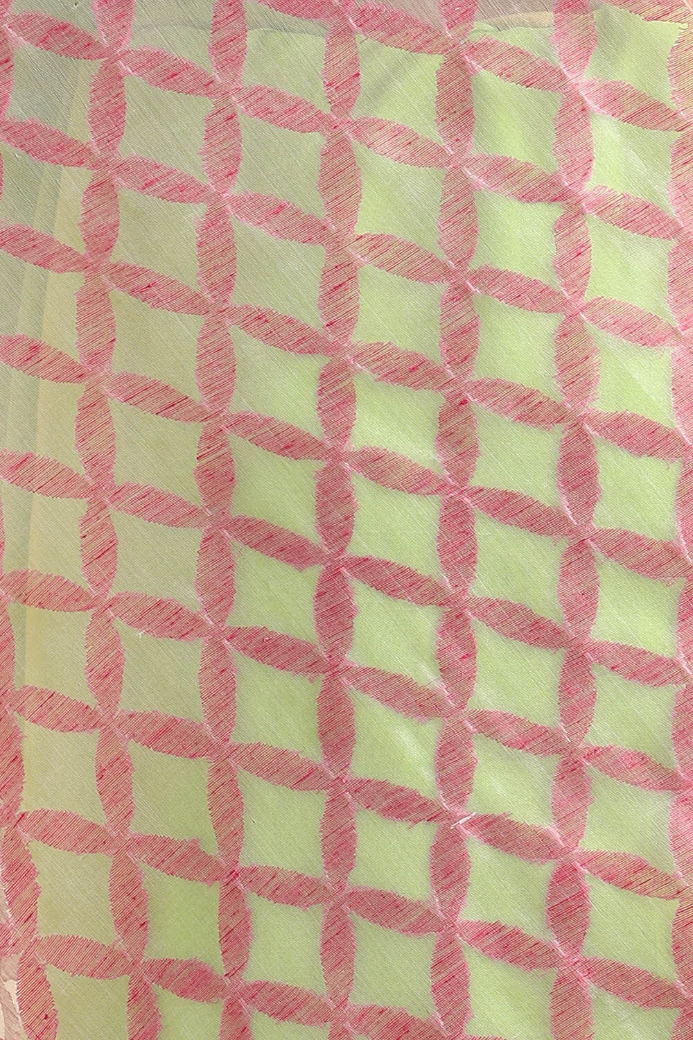 Light Green Pure Silk Cotton Bengal Saree image number null
