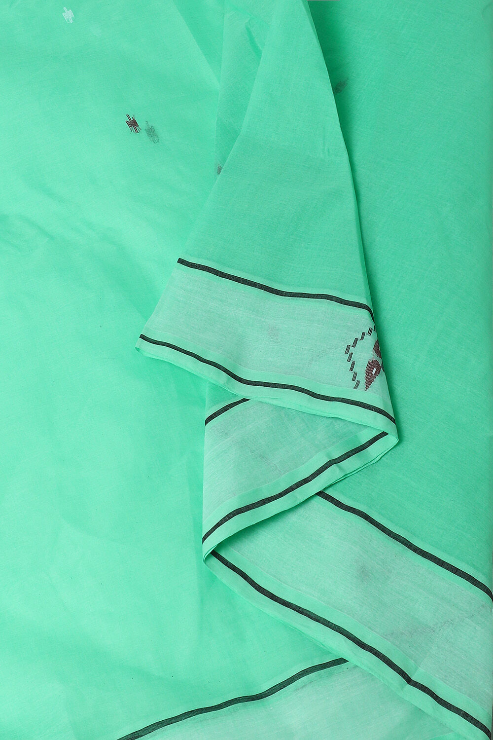 Light Green Pure Cotton Bengal Saree image number null